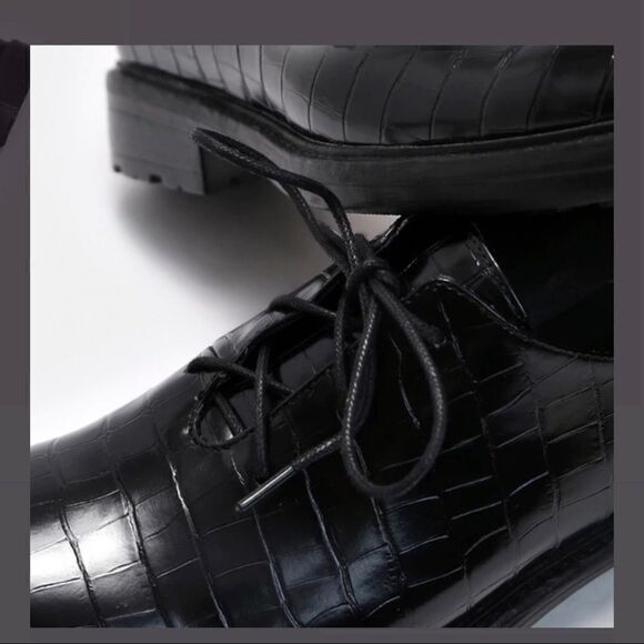 KOI Revocation croc embossed vegan leather shoes men’s dress shoes black sz 11.5 main image 7